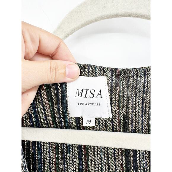 MISA Ava Metallic High-Low Midi Dress Size M NWT - Picture 3 of 6